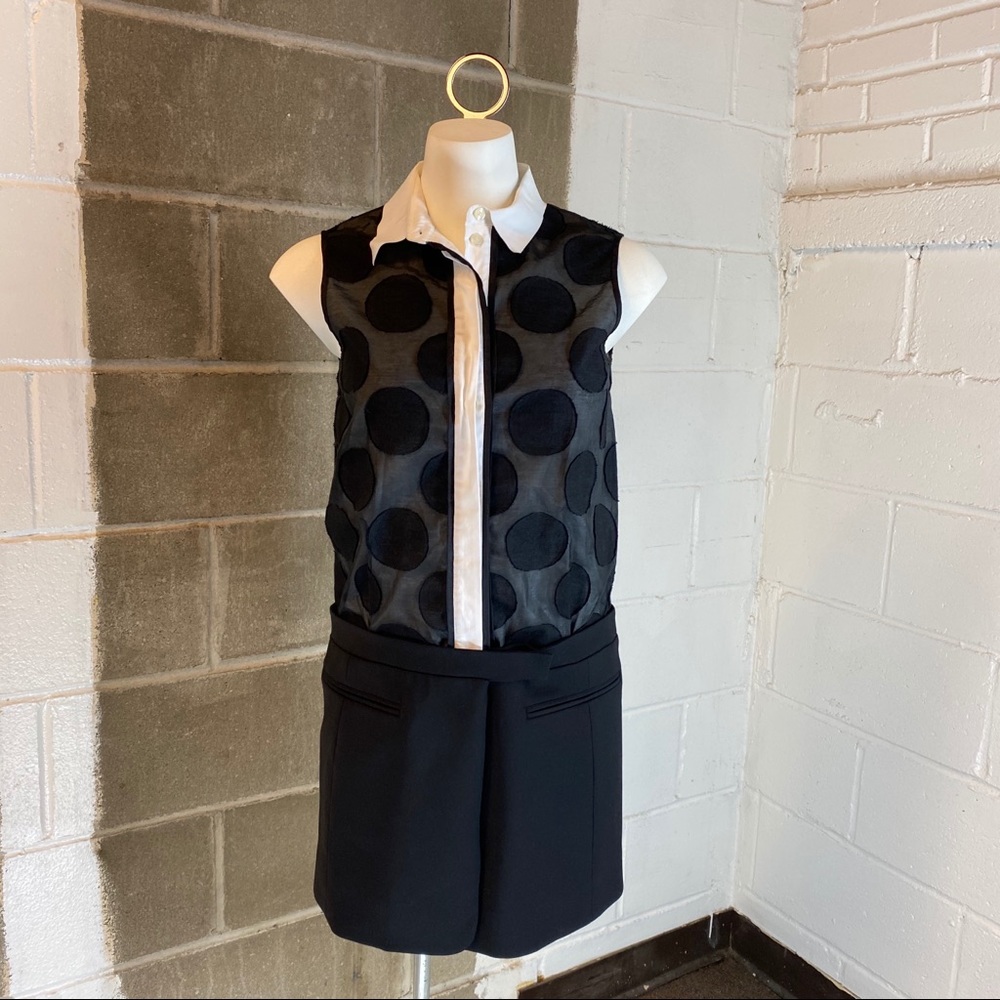 Victoria Beckham polka dot collared dress